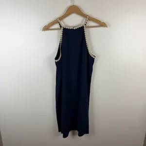 Lilly Pulitzer Pearl Soft Shift Dress Size 6 Navy Gold Metallic Classic Preppy thumbnail 5