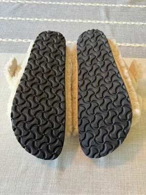 New Birkenstock Arizona Big Buckle Shearling Sandal Teddy Eggshell Size 41 US 10 thumbnail 9