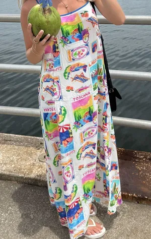 Tuscany colorful Maxi Dress thumbnail 1