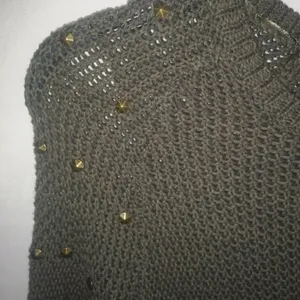 ROXY M Army Green Bradded Pullover Sweater thumbnail 3