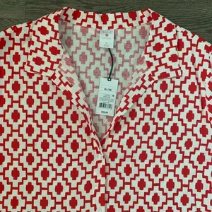 Shade & Shore™ Cropped Button-Up Short Sleeve Cover Up Top - Size XL - Red - NWT thumbnail 10