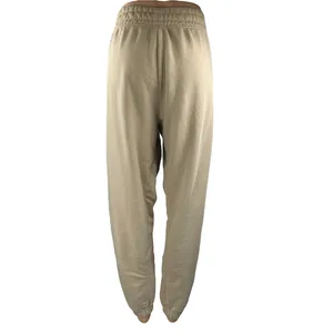 Gymshark Women's Cream Fleece High Waist Tapered Trousers Joggers Sweatpants L thumbnail 3