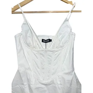NWT Babyboo Sela Ivory Lace Up Corset Fit & Flare Mini Dress Womens Size S Small thumbnail 9