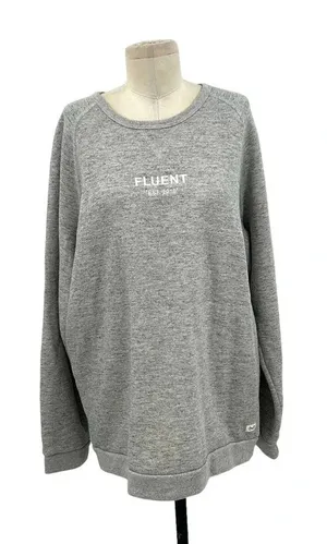 Marine Layer Heather Gray Fluent Crew Neck Pullover Sweatshirt‎ Size Large thumbnail 1