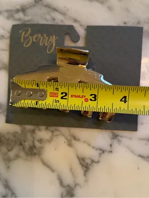 NWT Berry Gold Metallic Large Claw Hair Clip 4” Women’s Hair Accessory thumbnail 2