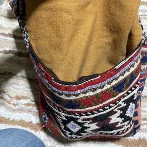 Catori Southwestern Geometric Print Fabric Shoulder Purse Bag Medallion Charm thumbnail 7