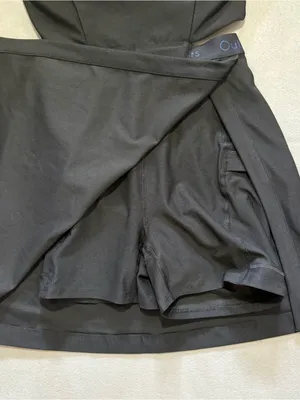 NWT Outdoor Voices Court Dress XS Black Cutout Tennis Skort Preppy Pickleball thumbnail 12