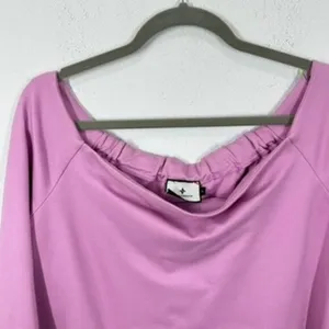 Tuckernuck Size XL Miranda Lilac Purple Off the Shoulder 3/4‎ Sleeve Blouse thumbnail 3