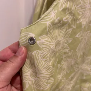LL Bean Womens Green Floral Print Lightweight Jacket L Cotton Fisherman‎ Spring thumbnail 8