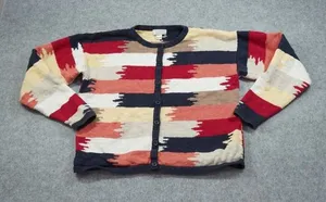 Vintage Christopher‎ & Banks Cardigan Sweater Ikat Stripe Western Cottagecore thumbnail 1