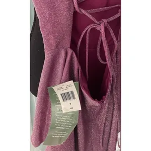 B.Smart Juniors Size 7 Pink Sparkly Knee Length Formal Dress NWT thumbnail 3