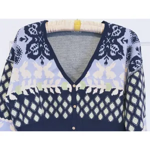 Free People Snow Bunny Knit SET Cardigan & Leggings XS Blue Lounge Nordic Indie thumbnail 12