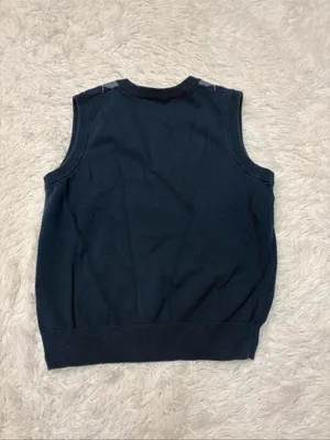 Brandy Melville Navy Argyle V-Neck Sweater Vest thumbnail 2