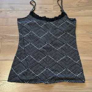 Ann Taylor Loft Black and White Tank Top‎ Size Medium thumbnail 1