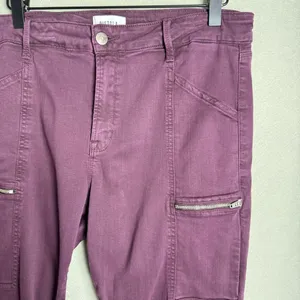 Pistola Hannah Cargo Skinny Pant Women's Dark Purple Stretch Fabric Mid-Rise 32 thumbnail 5