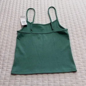 American Eagle Sleeveless Ribbed Cropped Tank Top Shirt Sz XS Extra Small Aqua thumbnail 9