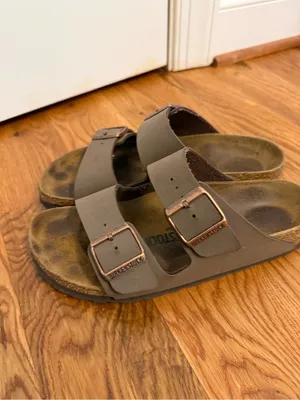 BIRKENSTOCK Arizona Brown Leather Two Strap Sandals Size 39 thumbnail 7