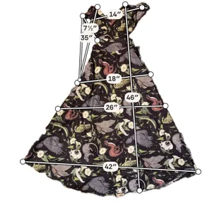 Unbranded Maxi Dress Womens S Black Animal Skull Print Excellent Open Back Tie thumbnail 7