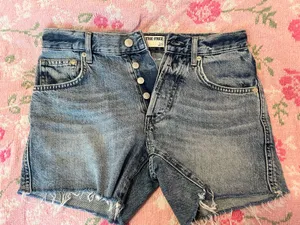 Free People Denim Shorts Cut-Off 25 thumbnail 1