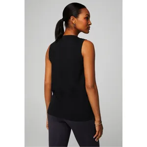 Fabletics Womens 100% Cotton Tank Top‎ Large Athletic Gym Muscle Black Graphic thumbnail 2