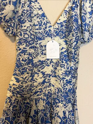Fortunate one moonlight melody mini dress‎ blue Size Medium NWT thumbnail 6