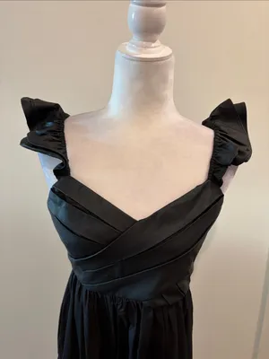 New With Tags THML Black Tiered Maxi Dress with Pockets Sz S thumbnail 4