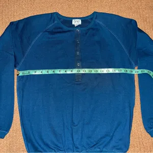 NWT 80’s Vintage Shoulder Pads Gap Crewneck Snap Sweatshirt thumbnail 5
