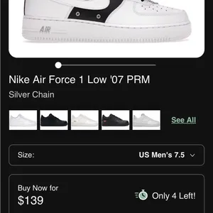Nike Air Force 1 Low '07 PRM white black sneakers shoes mens 7.5 women’s 9 thumbnail 14