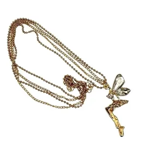 Fairy Pendant Necklace Gold thumbnail 4
