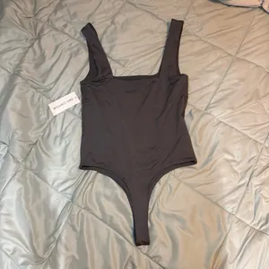 Charlotte Russe SWS Contour Leptard Bodysuit Gray Seamless Small thumbnail 2