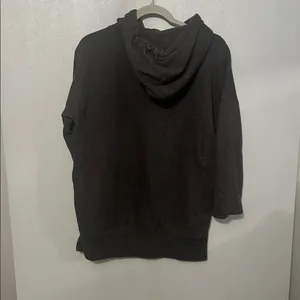 Aerie Womens Hoodie Charcoal Gray Side Zip Oversized Extra Small thumbnail 5