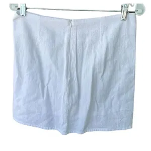 Cotton on size Med white lined cotton mini skirt. Eco Company thumbnail 2