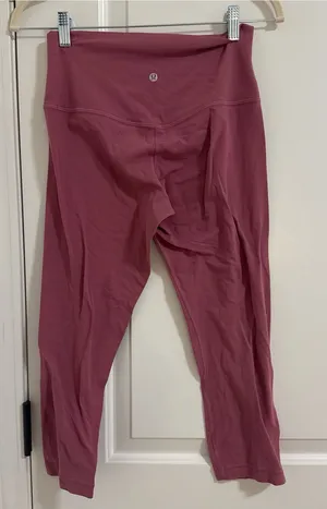 lululemon mauve-pink leggings with size dot thumbnail 1
