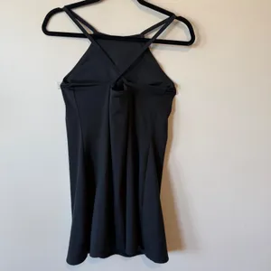 Madewell MWL Form‎ Exercise Dress Black High Neck Cross Back Activewear L/XL thumbnail 3