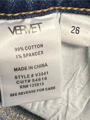 VERVET Women’s Medium Wash High-Rise Wide-Leg Stretch Blue Jeans - Size 26 VGUC thumbnail 7