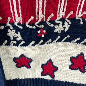 Vintage Christopher Banks Womens Small Knit Sweater Vest Embroidered Americana‎ thumbnail 6