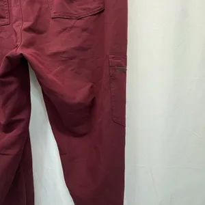 FIGS Scrub Pants Womens M Burgundy Technical Collection Cargo Nurse Jogger thumbnail 7
