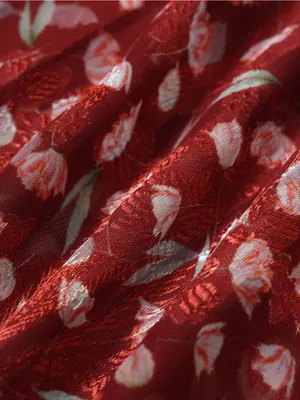 Rihoas Wine Red Floral Slip Midi Dress thumbnail 8