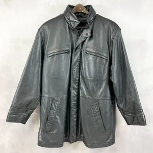 Vintage Wilsons Leather Jacket Mens Large Lined Heavyweight‎ Outdoor Grunge Goth thumbnail 1