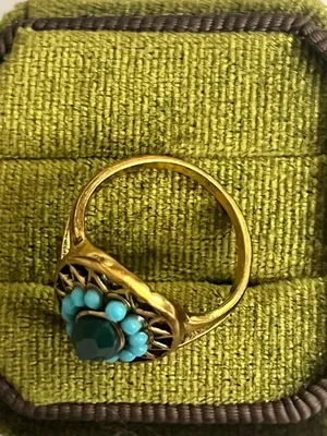 Vintage/Bohemian Design Stainless Steel Golden w/ Gemstones Statement Ring S 6 thumbnail 3