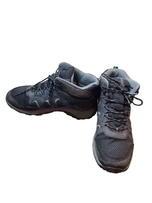 Merrell black gray waterproof wms man made ankle hiking boots sz 7M SKU 10-333 thumbnail 2