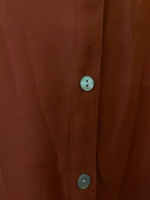 J Jill Top Womens Rust Orange Button Up Long Sleeve Classic XLP thumbnail 2