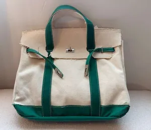Viral Boatkin Tote Boat Bag Green with Silver Clasps thumbnail 1
