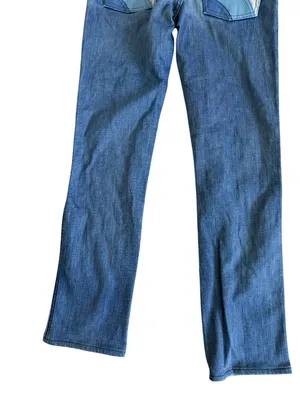 7 FOR ALL MANKIND Straight Peg Blue Pocketed Jeans Size 26 thumbnail 6