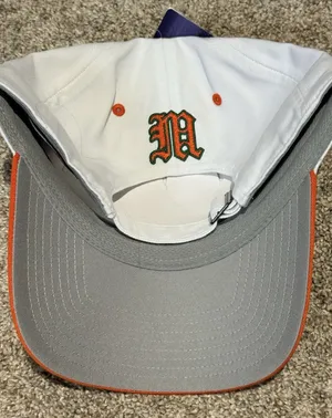 Adidas Miami hurricanes manic white and orange adjustable slouch hat thumbnail 3