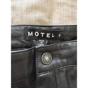 Motel Rocks Jacinta Faux Leather Pants Black Small thumbnail 5