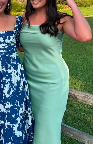 Premier Amour Satin Sleeveless Midi Sheath Dress thumbnail 1