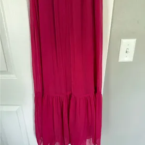 Zara Magneta Hot Pink Long Maxi Flowy Dress thumbnail 3