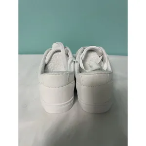 SHEIN Women's White Fly Leather Sports Trainers Breathable Size‎ 38 (5.5) New thumbnail 4