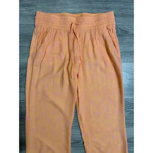 Hurley‎ Womens Size M Orange Pink Batik Print Beach Pants Smocked Waist Coastal thumbnail 10